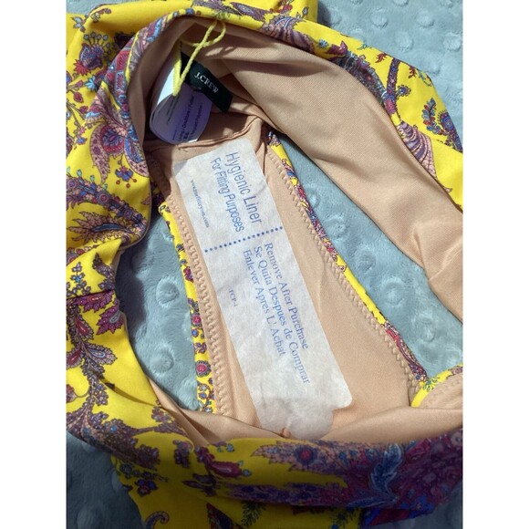 J. Crew High Rise Bikini Bottom Ratti Golden Paisley XS - Picture 7 of 7